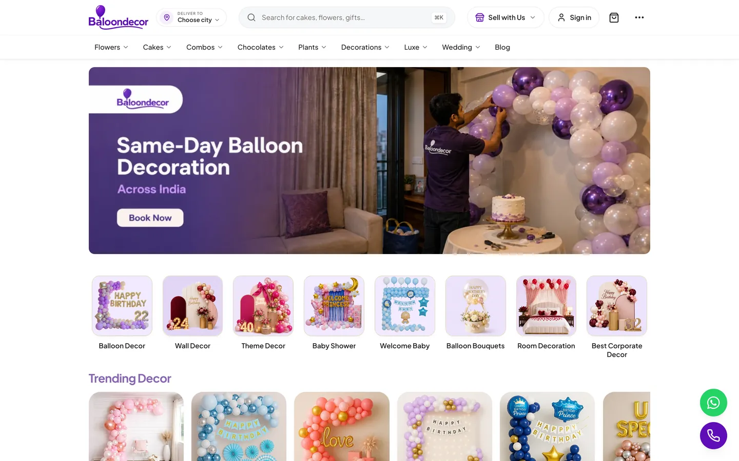 Baloondecor website