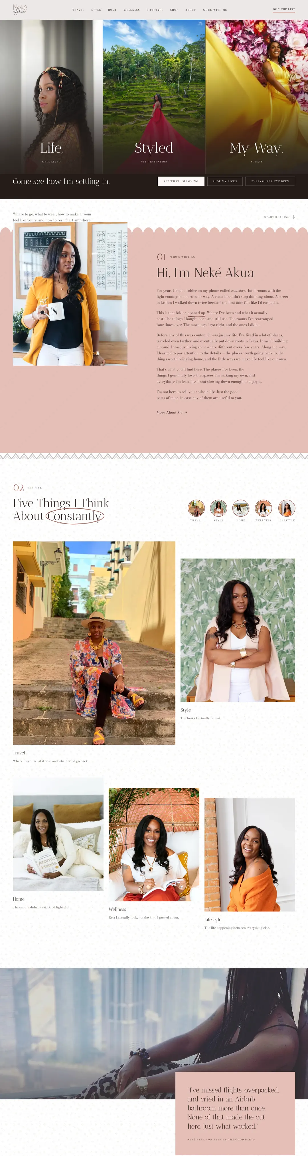 Neké Akua website