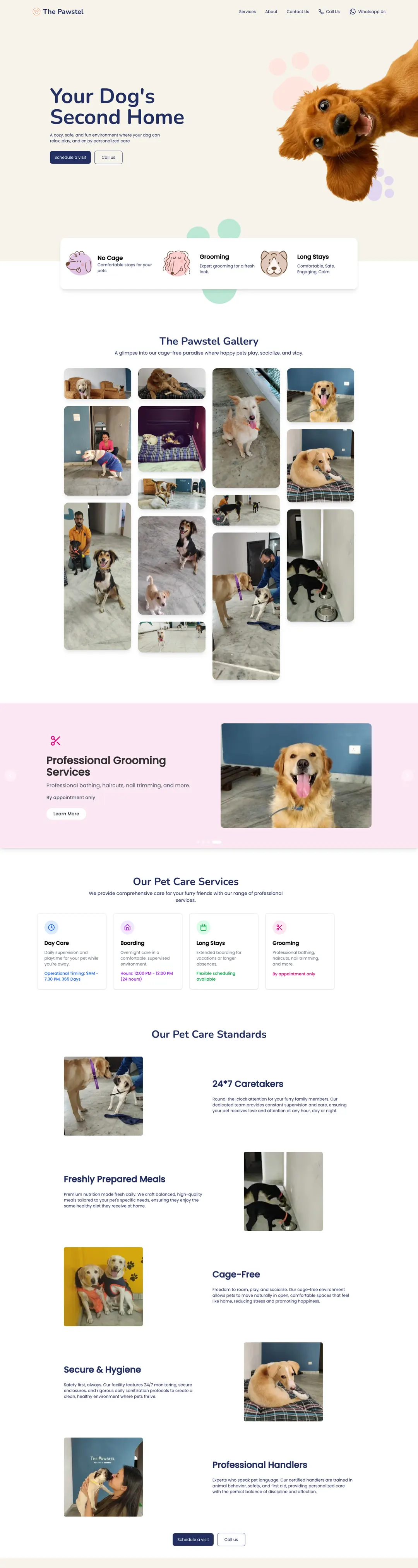 The Pawstel website